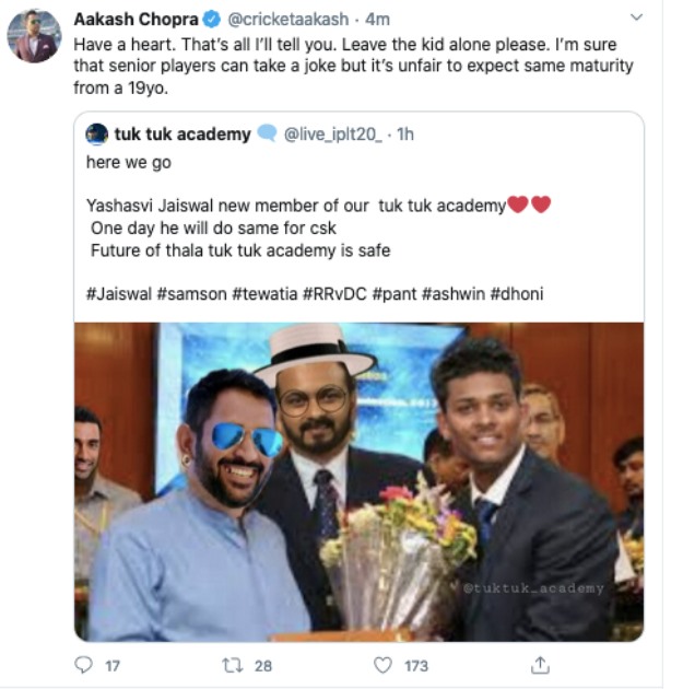 Aakash Chopra Twitter