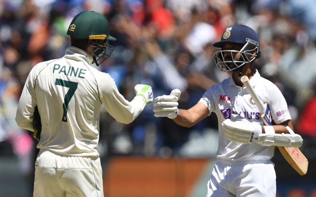 Ajinkya Rahane and Tim Paine