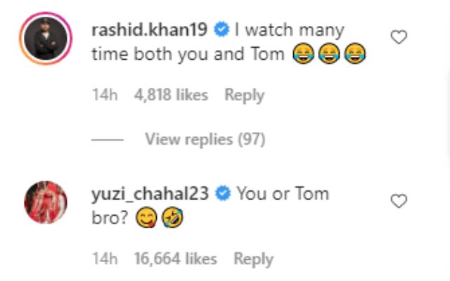 Rashid Khan and Yuzvendra Chahal's comments