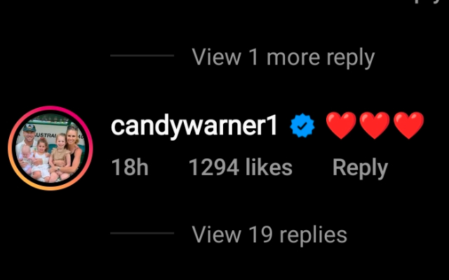 Candice Warner comment