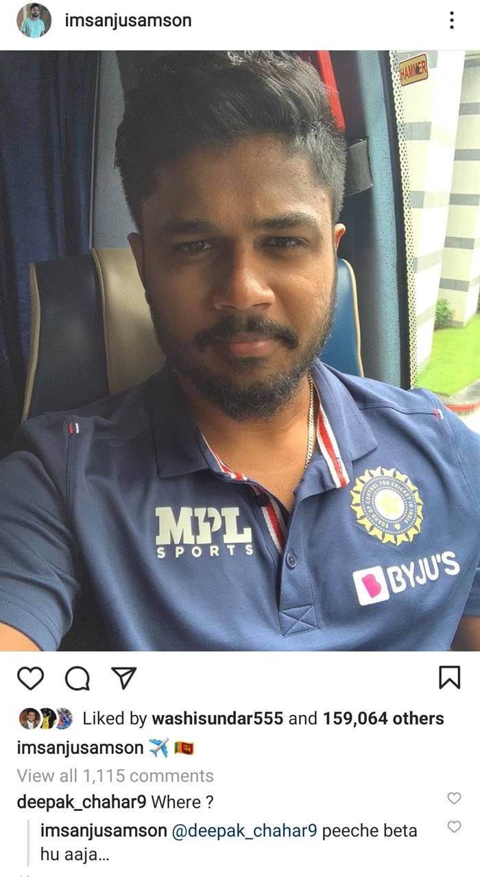 Deepak Chahar's comment