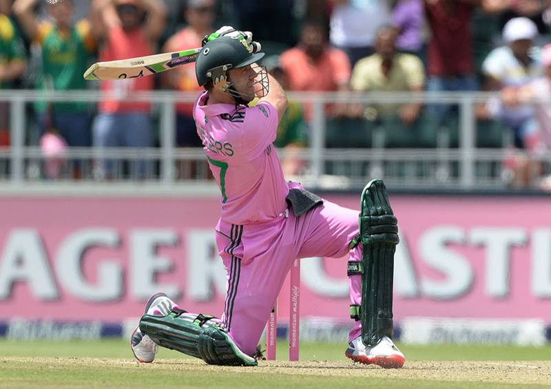 Ab De Villiers hit 16 sixes in his fastest century knock against West Indies. (Photo Source: Gallo Images)