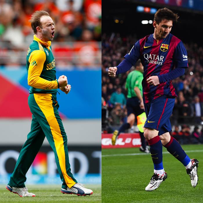 AB de Villiers and Lionel Messi