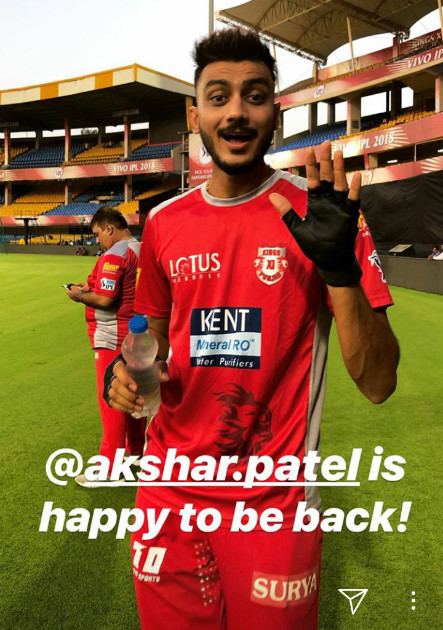 KXIP's Instagram story hints Akshar Patel's comeback