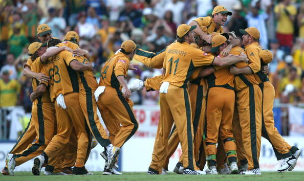 Australia Team Celebrates After winning 2007 WC Final