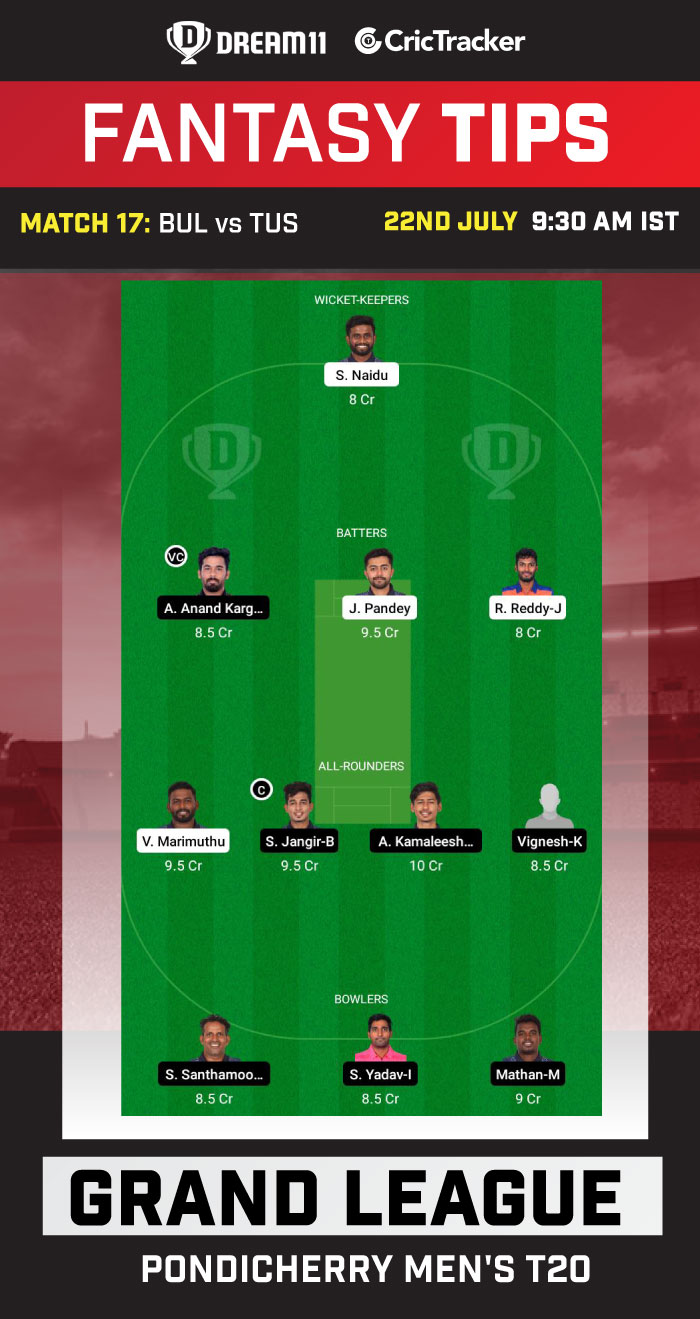 BUL vs TUS Today Dream 11 Best Team