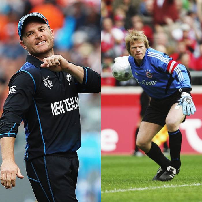 Brendon McCullum and Oliver Kahn