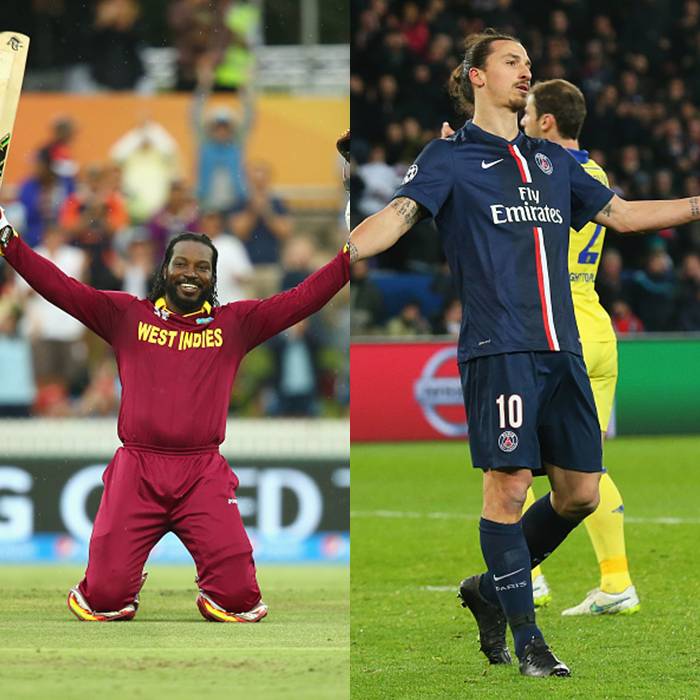 Chris Gayle and Zlatan Ibrahimovic