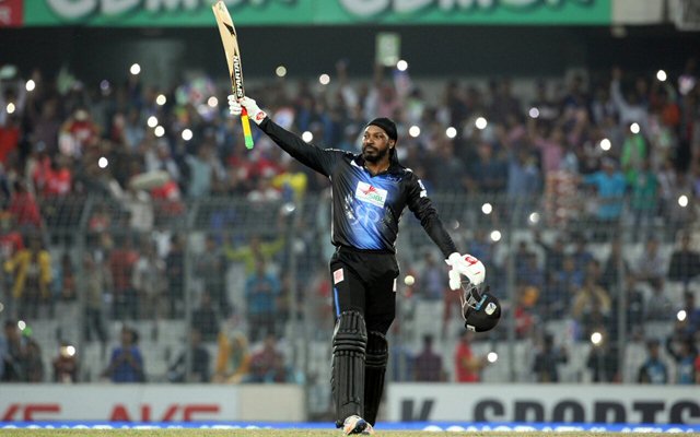 Chris Gayle hundred most runs