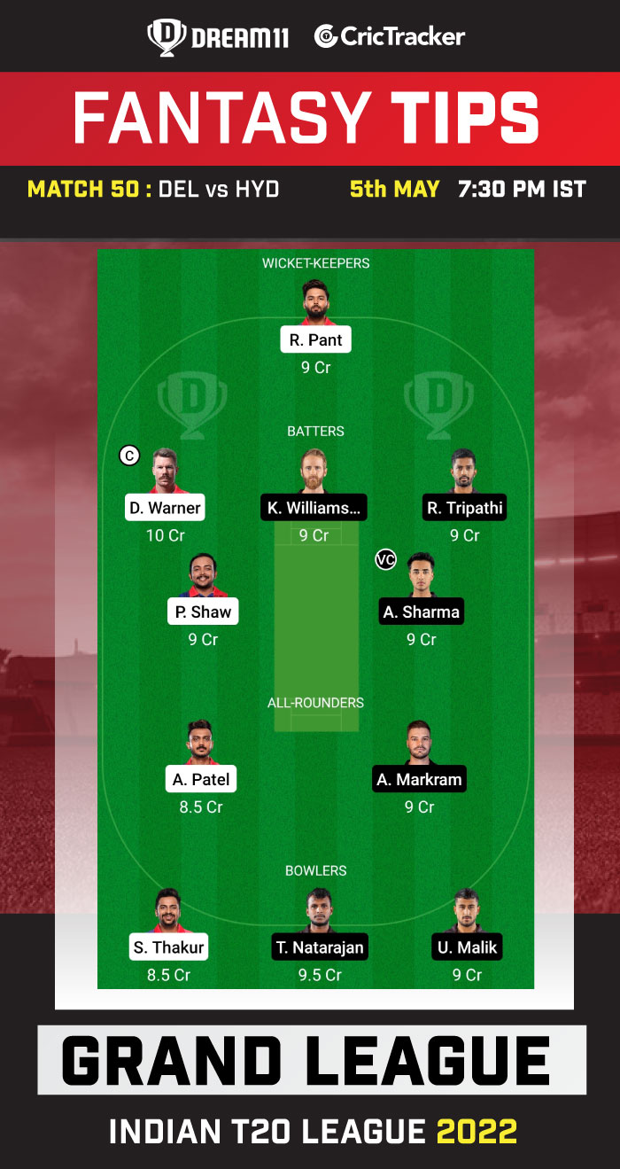 DC vs SRH Dream11 Prediction, IPL Fantasy Cricket Tips, Playing XI Updates and More for Todays IPL Match
