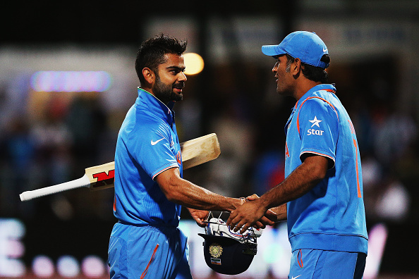 Virat kohli with MS Dhoni