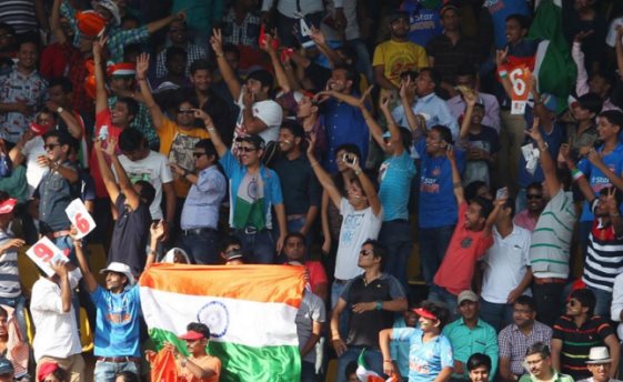 Indian Fans Cheer for Team India in India v South Africa 2nd ODI Indore