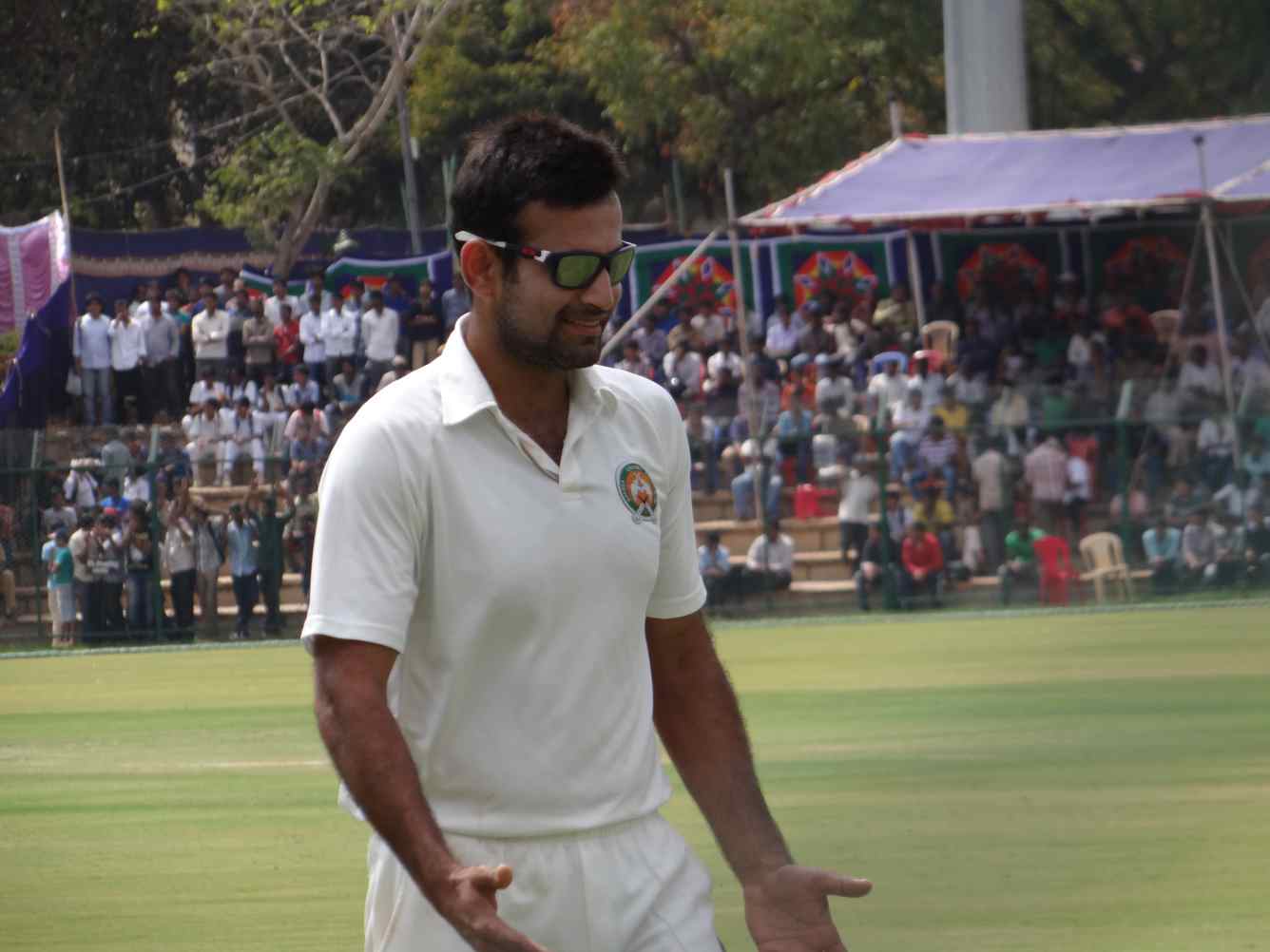 Irfan Pathan during a Ranji match at Mysuru