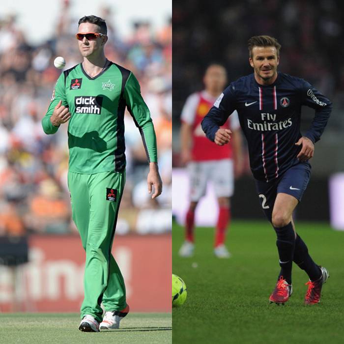 Kevin Pietersen and David Beckham