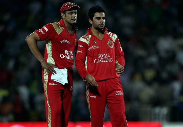 Virat Kohli (R) and Anil Kumble