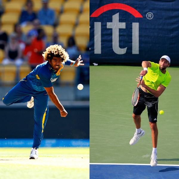 Lasith Malinga and Ivo Karlovic