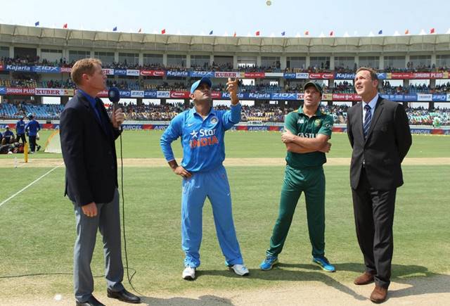 MS Dhoni India vs AB de Villiers South Africa Toss