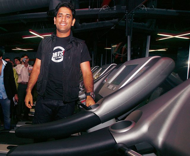 MS Dhoni in Gym