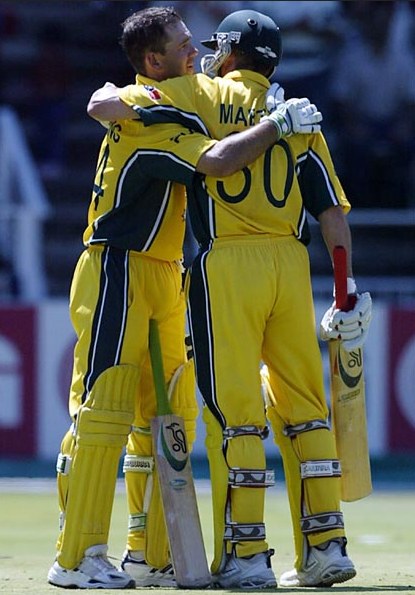 Ricky Ponting & Damien Martyn (234* vs India, 23 March 2003). (Photo Source: Reuters)