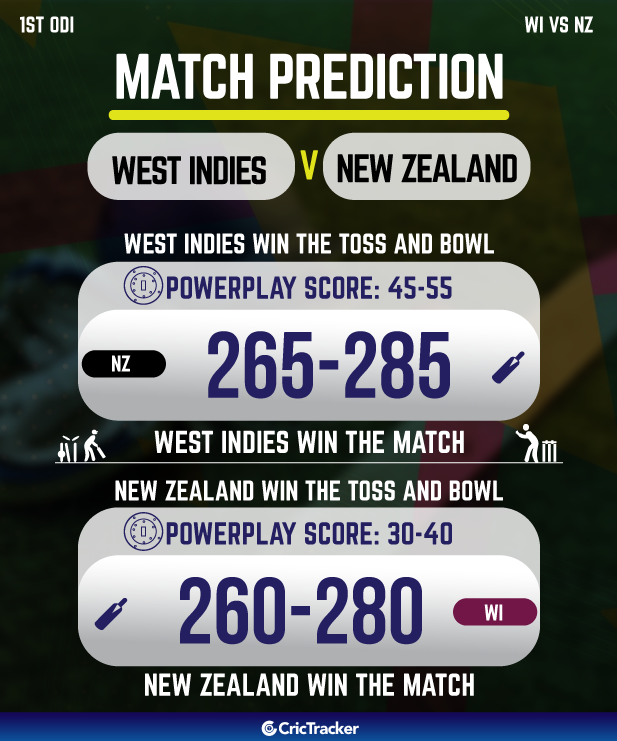 west indies vs new zealand who will win today 1st ODI match prediction
