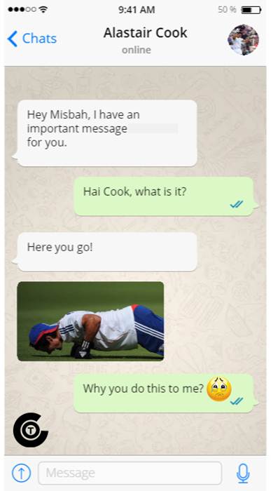 Misbah-ul-Haq whatsapp chat