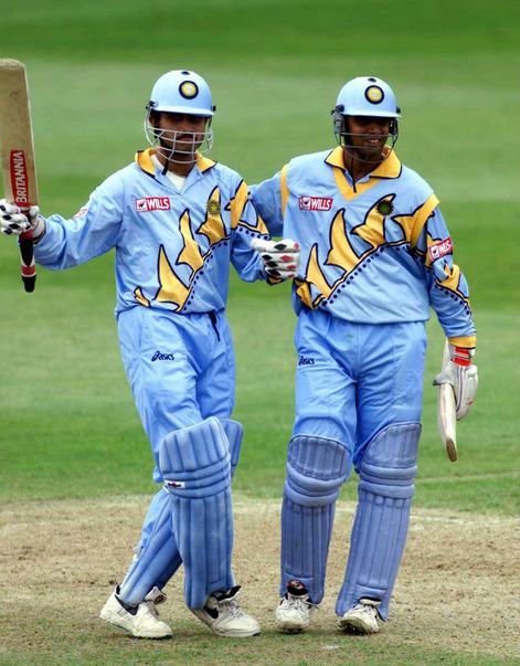 Sourav Ganguly’s 183 and Rahul Dravid’s 145 led India to 373/6 against Sri Lanka in Taunton in the 1999 World Cup. (Photo Source: Getty Images)
