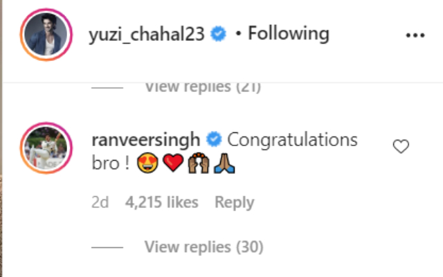 Ranveer Singh's comment