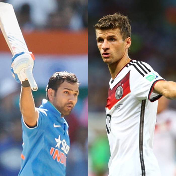 Rohit Sharma and Thomas Mueller