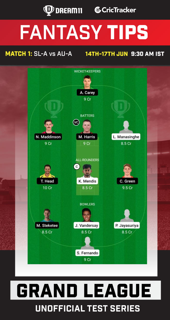 SL-A vs AUS-A Dream11 Prediction