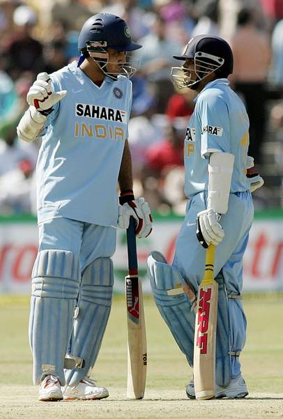 Sachin Tendulkar and Sourav Ganguly stand 2nd position in the list with combined 12400 runs from 247 innings. (Photo Source: AFP)