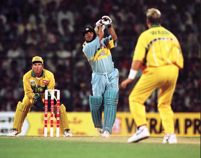 Ajay Jadeja opened for India with Sachin Tendulkar in the 1996 World Cup. (Photo Source: Getty Images)