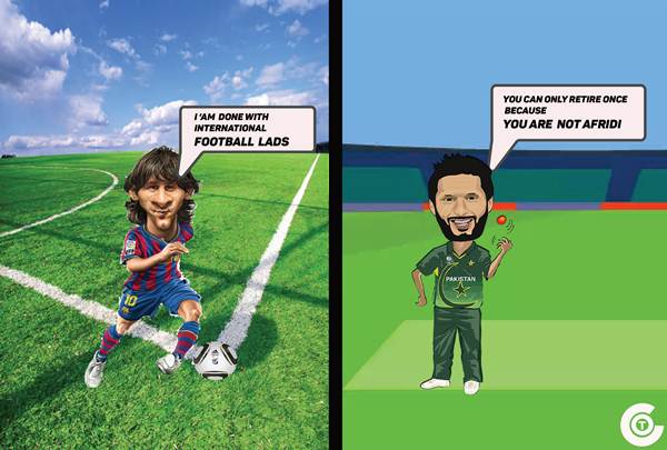 Shahid Afridi & Messi