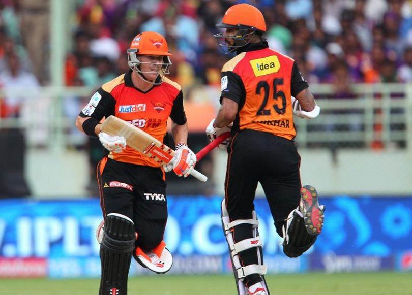 David Warner and Shikhar Dhawan SRH