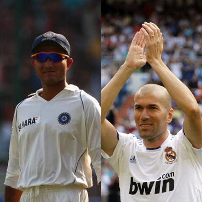 Sourav Ganguly and Zinedine Zidane