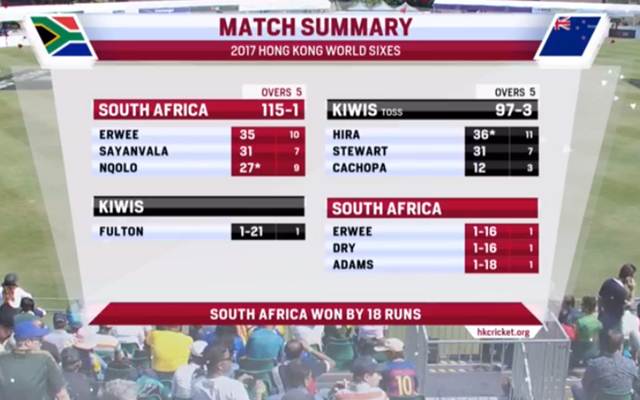 South Africa v New Zealand, 1st semi-final