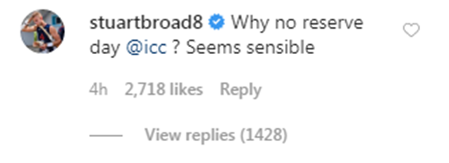 Stuart Broad's comment