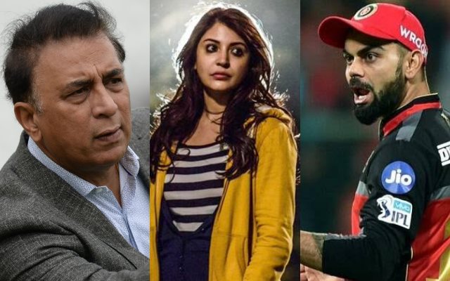 Sunil Gavaskar, Anushka Sharma and Virat Kohli