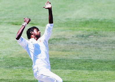 Tharindu Kaushal of Sri Lanka bowls-GettyImages-460879034