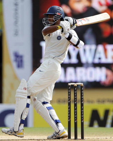 CHENNAI, INDIA - MARCH 28: Wasim Jaffer pulls for four runs during day three of the first test match between India and South Africa held at MA Chidambaram Stadium March 28, 2008 in Chennai, India. (Photo by Duif du Toit/Gallo Images/Getty Images)