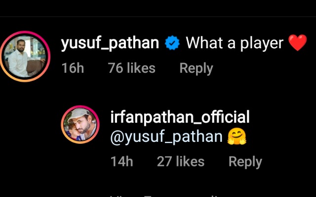 Yusuf Pathan comment