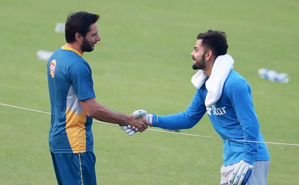 Virat Kohli and Shahid Afridi