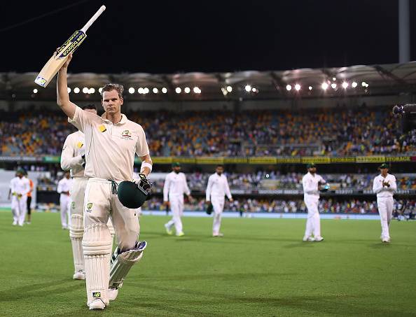 Steve Smith of Australia walks from the ground at stumps