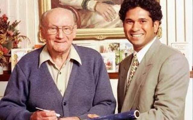 Sachin Tendulkar with Sir Don Bradman