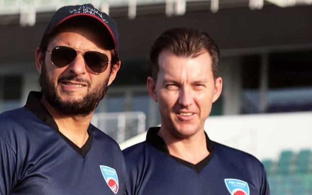 Shahid Afridi and Brett Lee
