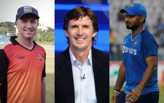 Brad Haddin, Brad Hogg and Rishabh Pant