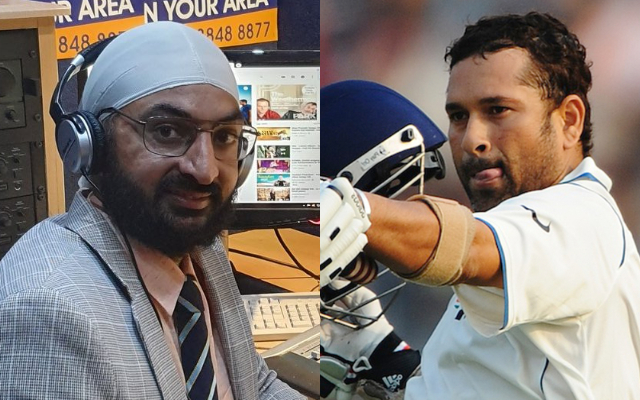 Monty Panesar and Sachin Tendulkar