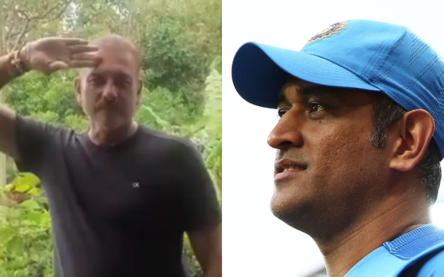 Ravi Shastri and MS Dhoni