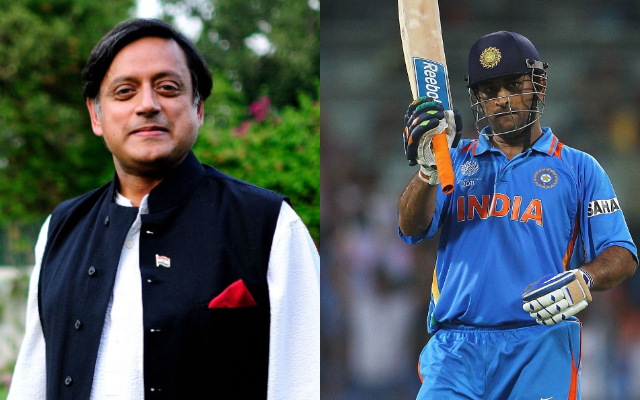 Shashi Tharoor and MS Dhoni