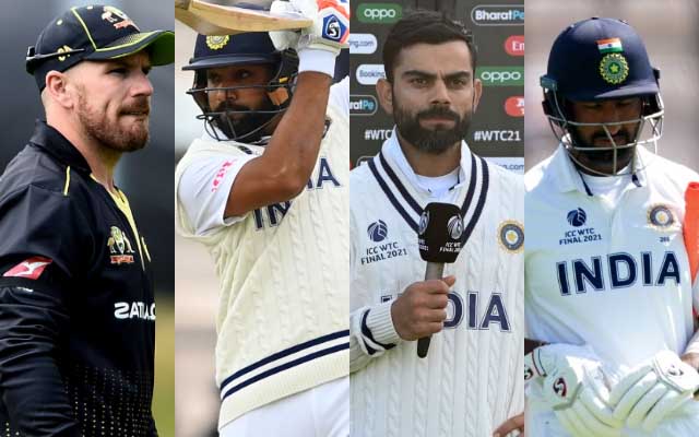 Aaron Finch, Rohit Sharma, Virat Kohli, Cheteshwar Pujara