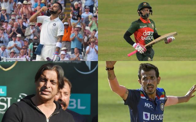 Virat Kohli, Mushfiqur Rahim, Shoaib Akhtar, Yuzvendra Chahal